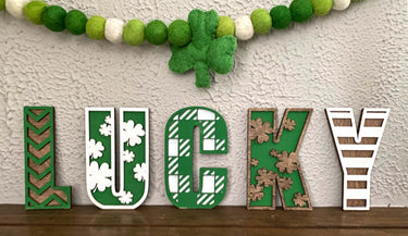Lucky Sign, St. Patrick's Day Decor, Lucky Decor, St. Patty's Day, St. Patty's Day Decor, Clover Decor, Mantel Decor, Entryway Decor